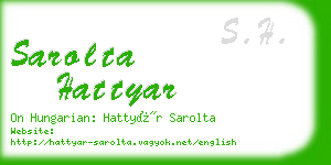 sarolta hattyar business card